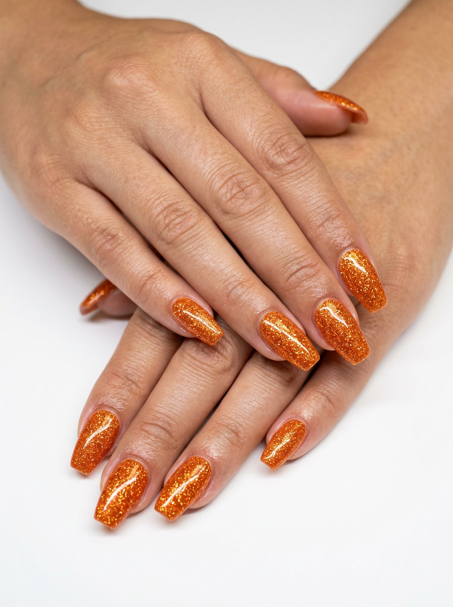 Coral Sunset Ombre Coffin Nails 2026 Coral Sunset Ombre Coffin nails for solid summer nails 2026. Vibrant gradient for vacation.