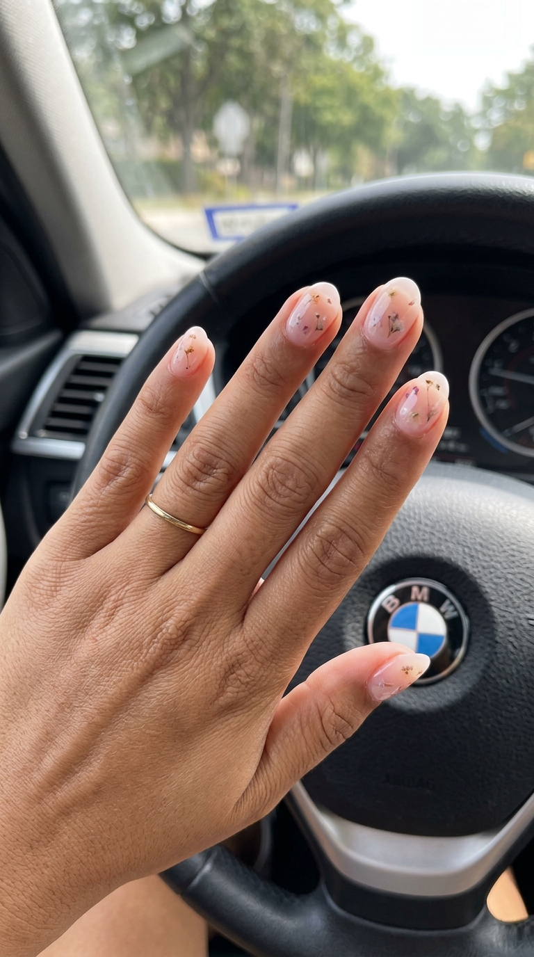 Sheer Pink Milk Bath Nails 2026 Sheer Pink Milk Bath Short Oval nails for solid summer nails 2026. Romantic & delicate.