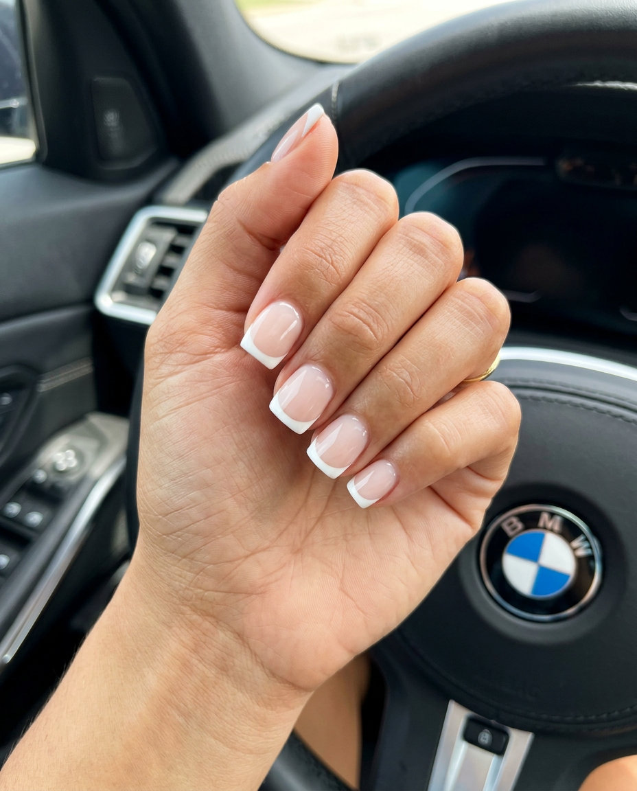 Classic Nude French Nails 2026: Timeless Style Classic nude French square nails for summer dip nails 2026. Sophisticated and minimalist for any occasion.