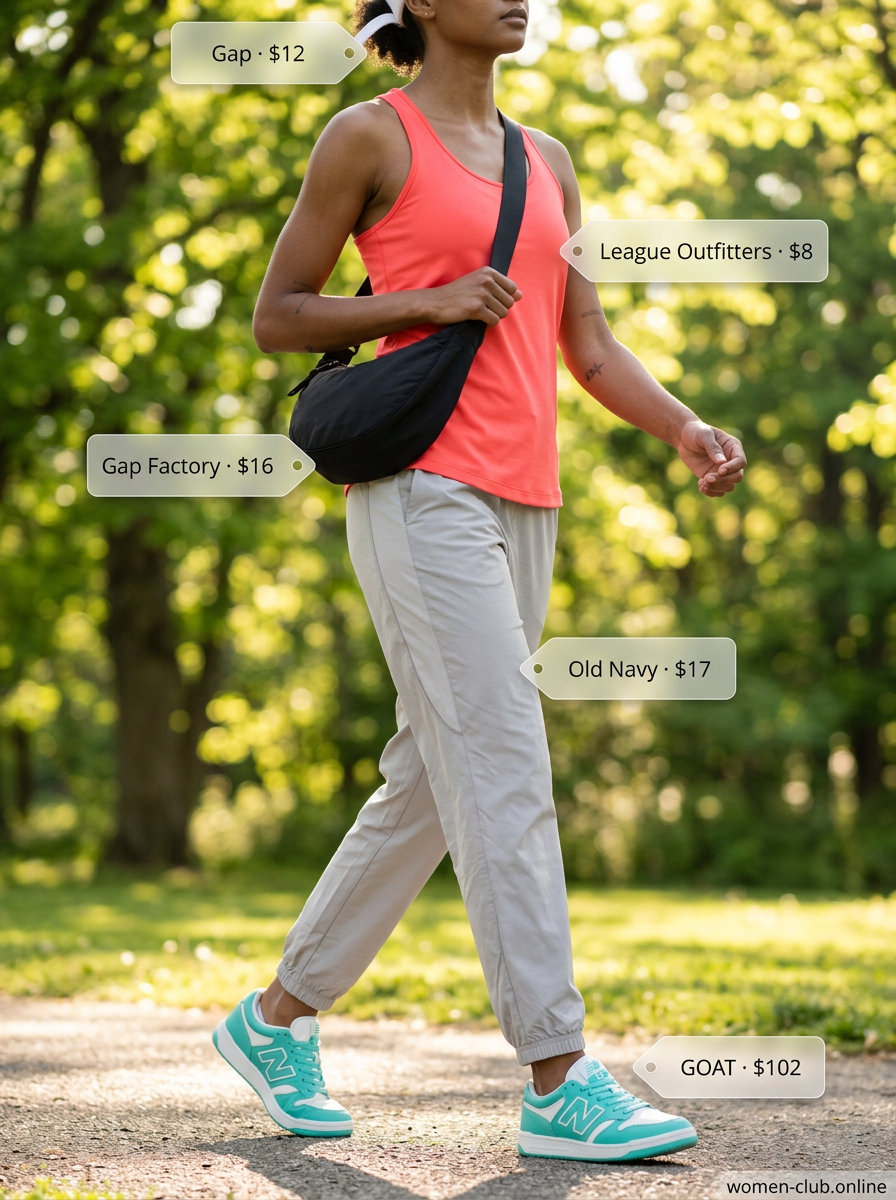 Grey jogger pants outfit for women 2026, active and sporty for daytime.