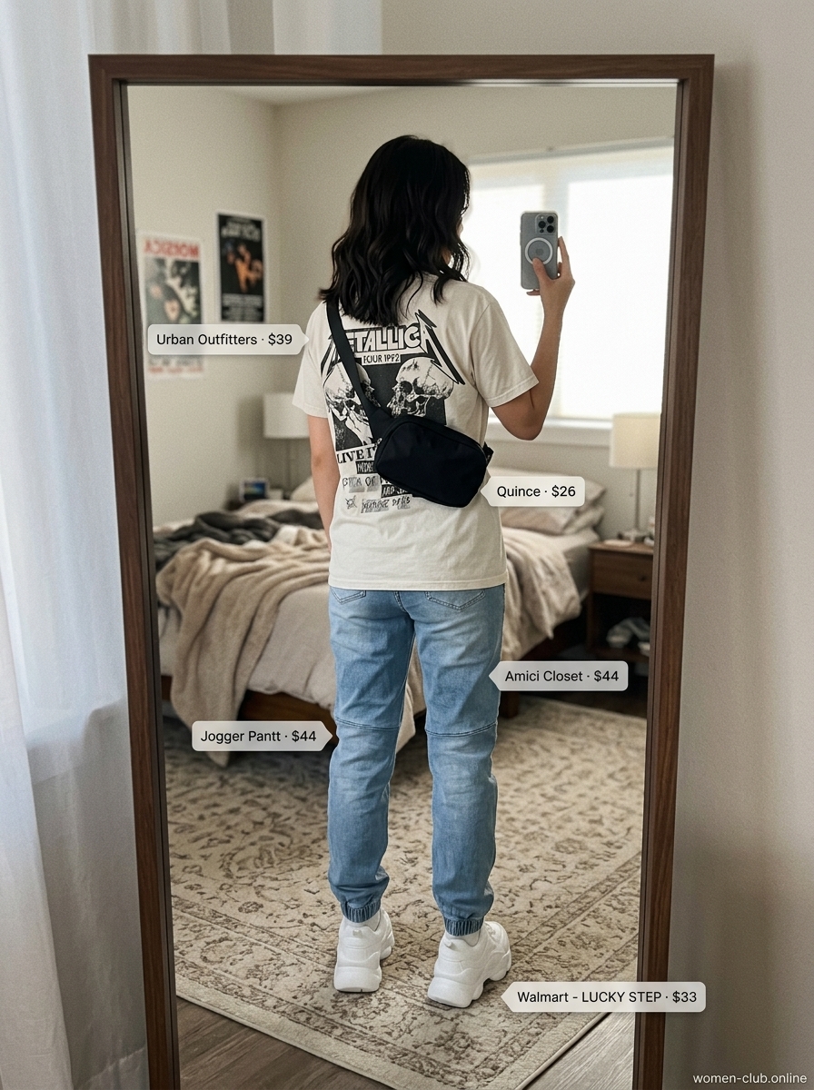 Retro Denim Joggers