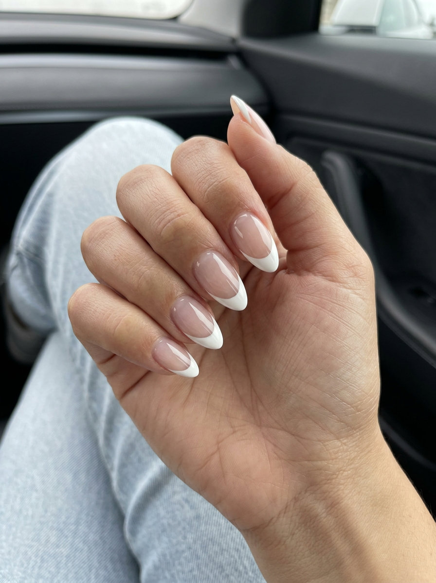 Crystal Clear French Nails 2026: Minimalist Chic Crystal clear French chic nails for a polished, minimalist look. Summer vibes nails 2026.