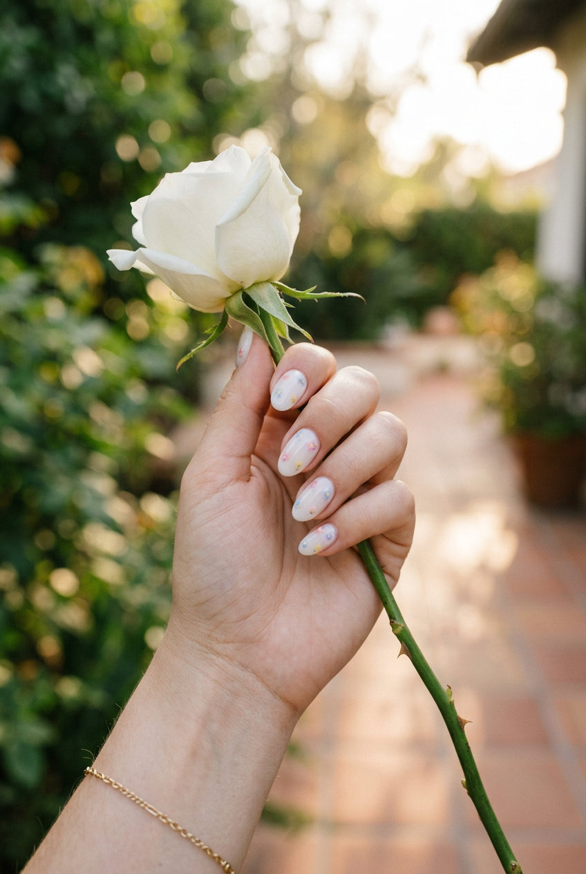 Milk Bath Florals | Summer Vibes Nails 2026 Romantic milk bath floral dream nails for summer vibes nails 2026.