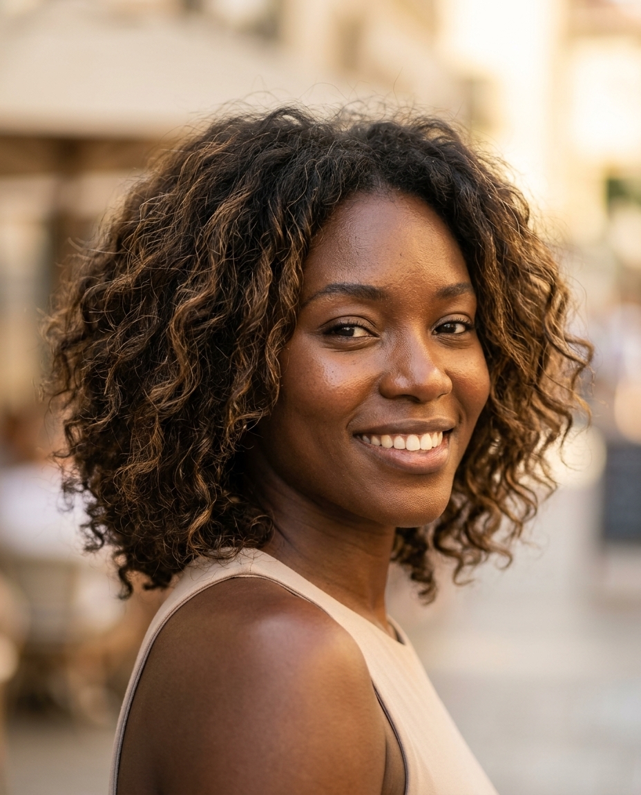 Tousled Lob with Sea Salt Spray 2026 shoulder-length warm mocha lob with sea salt waves, no fringe β effortless beachy