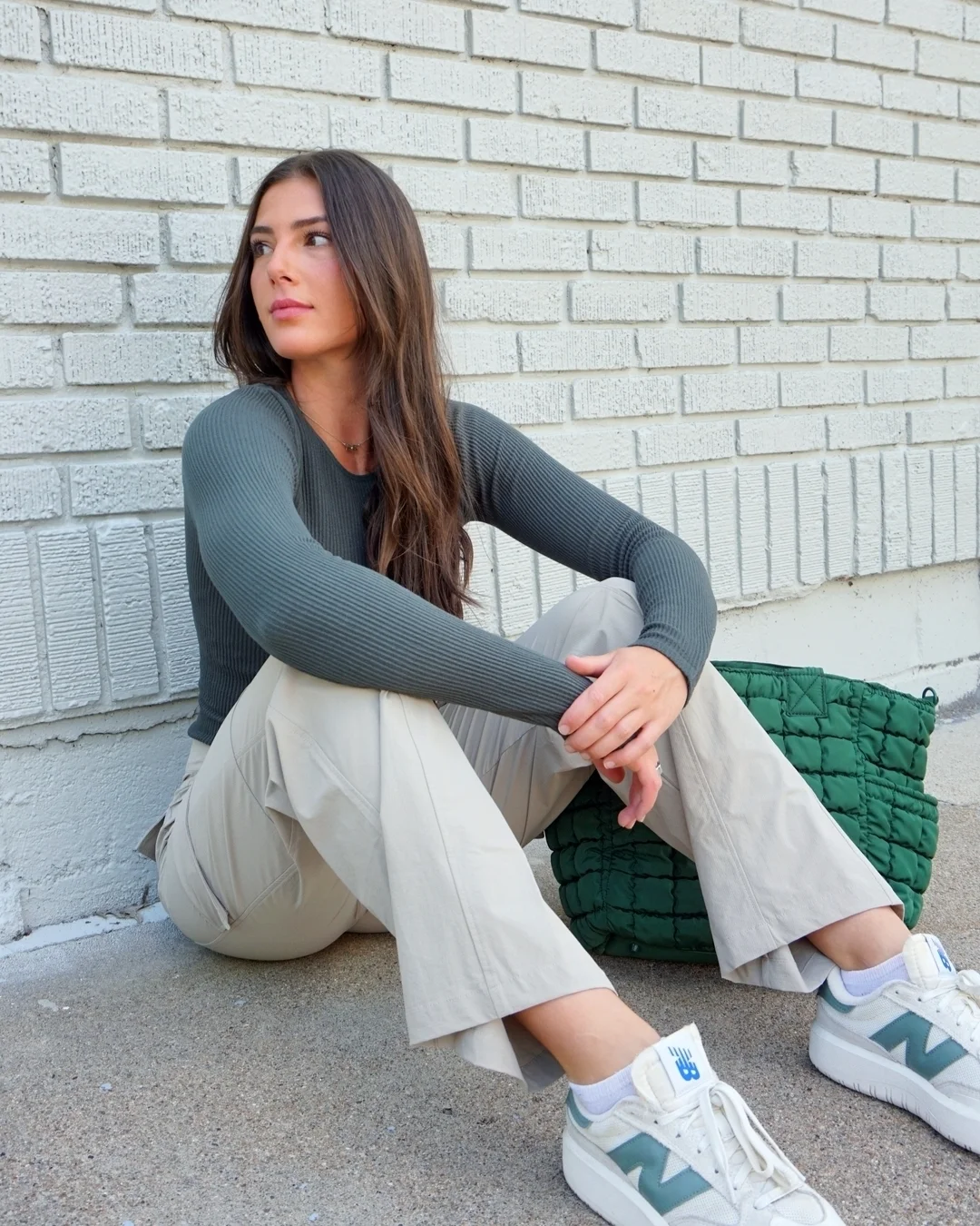 all pants outfits for women 2026 Green and Khaki Casual Pants for Relaxed Weekend Style