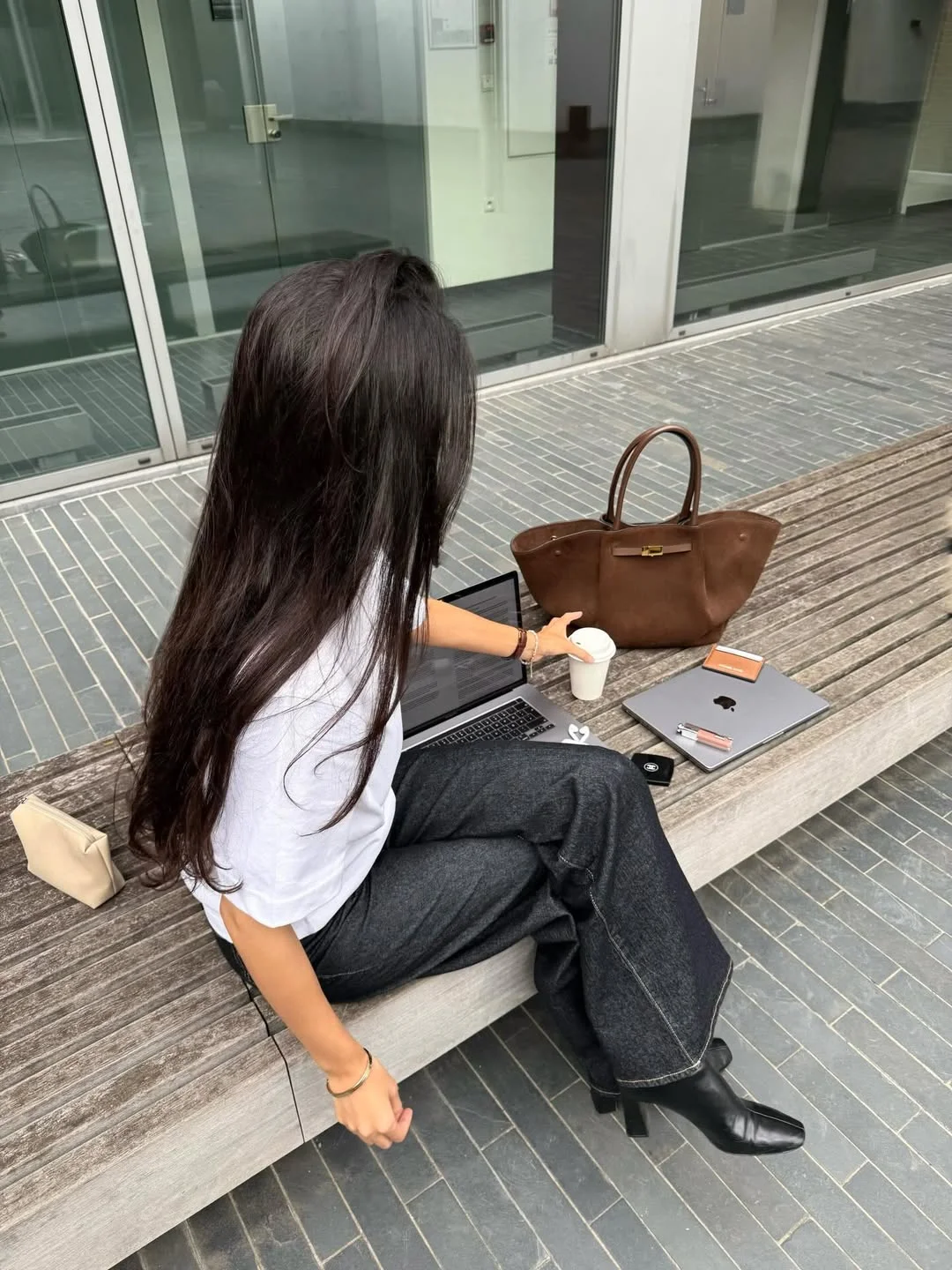 back to school outfits 2026 Quiet Luxury Campus Style With Tailored Dark Denim