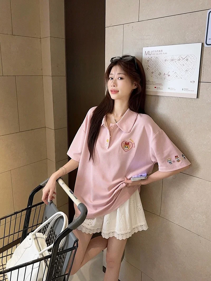 back to school outfits 2026 Sweet Pink Polo Styling With Playful Y2K Energy