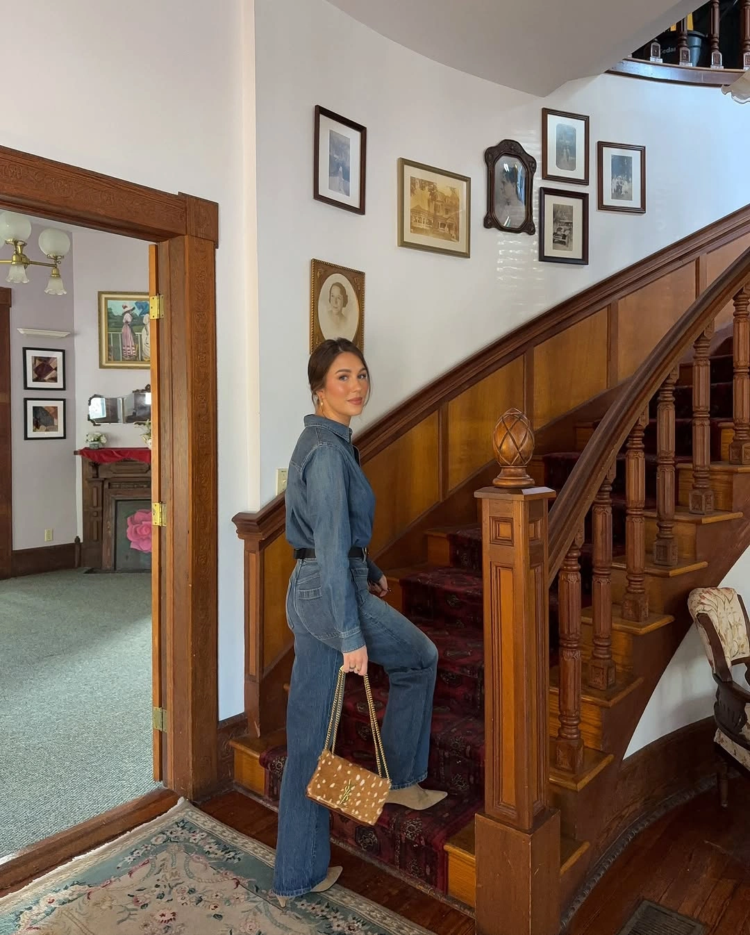 comfy fall outfits 2026 Denim-On-Denim With A Soft Vintage Mood
