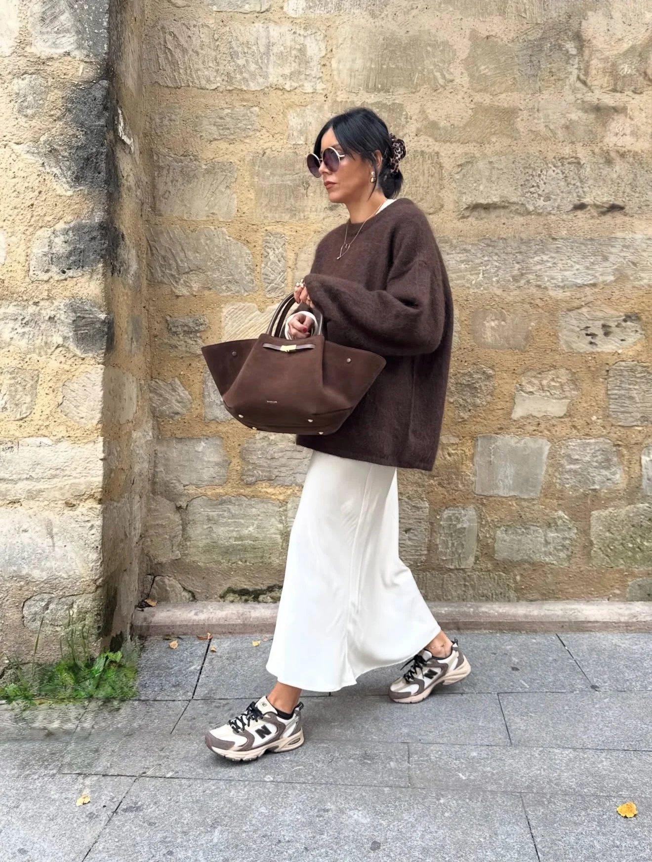 cozy & chic autumn outfits for women 2026 Soft Knitwear and Satin Skirts Create the Perfect Cozy Contrast