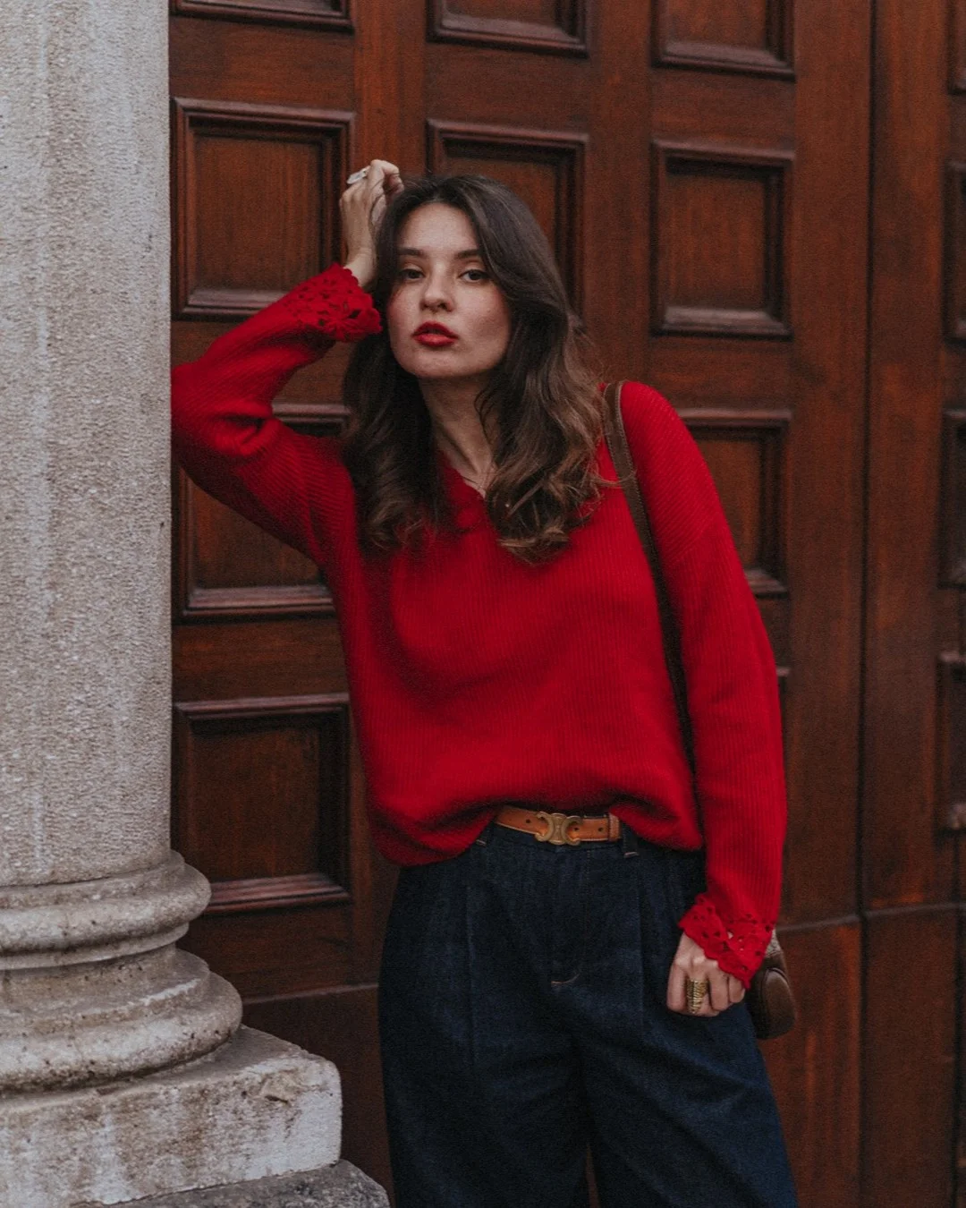 cozy chic fall outfits for 2026 The Red Sweater Trend Bringing Energy Into Fall 2026