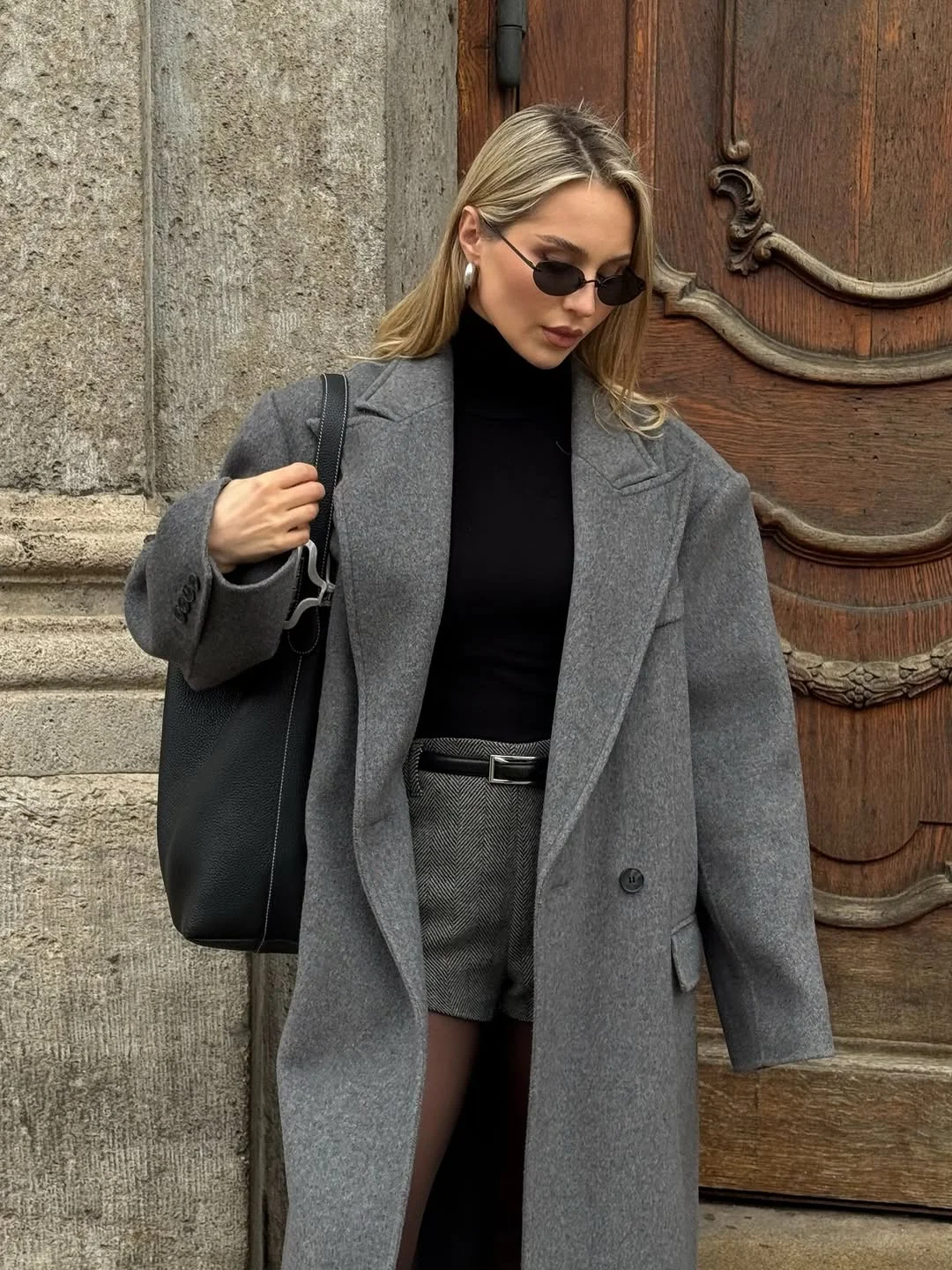 elegant fall office outfits 2026 The Grey Coat Formula Every Office Wardrobe Needs