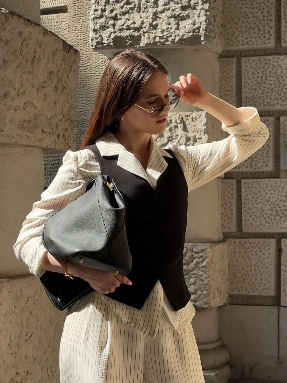 elegant fall office outfits 2026 The Vest and Pinstripe Combination Every Office Needs