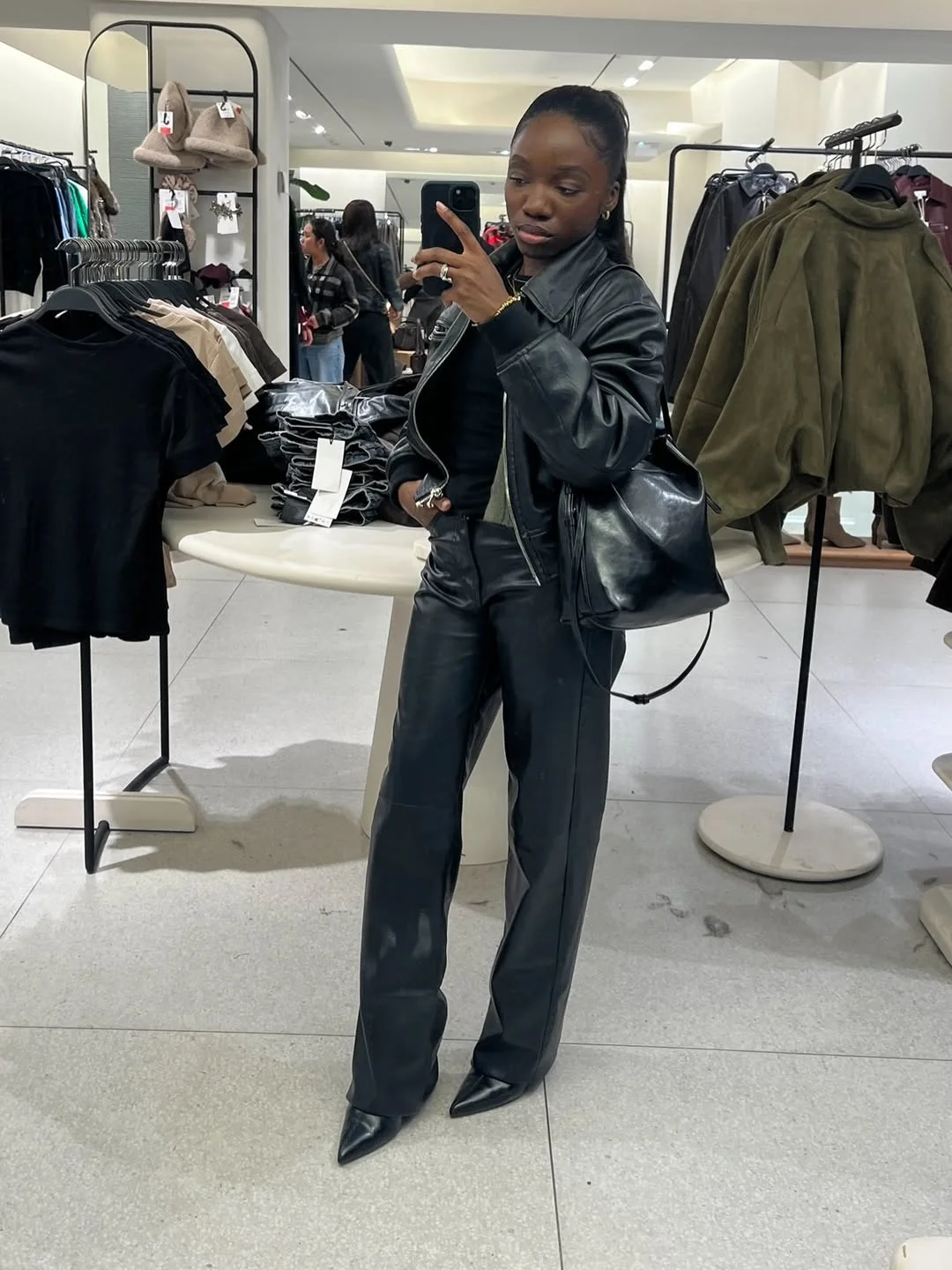 fall 2026 outfits for black women Head-to-Toe Leather for a Powerful Fall Statement
