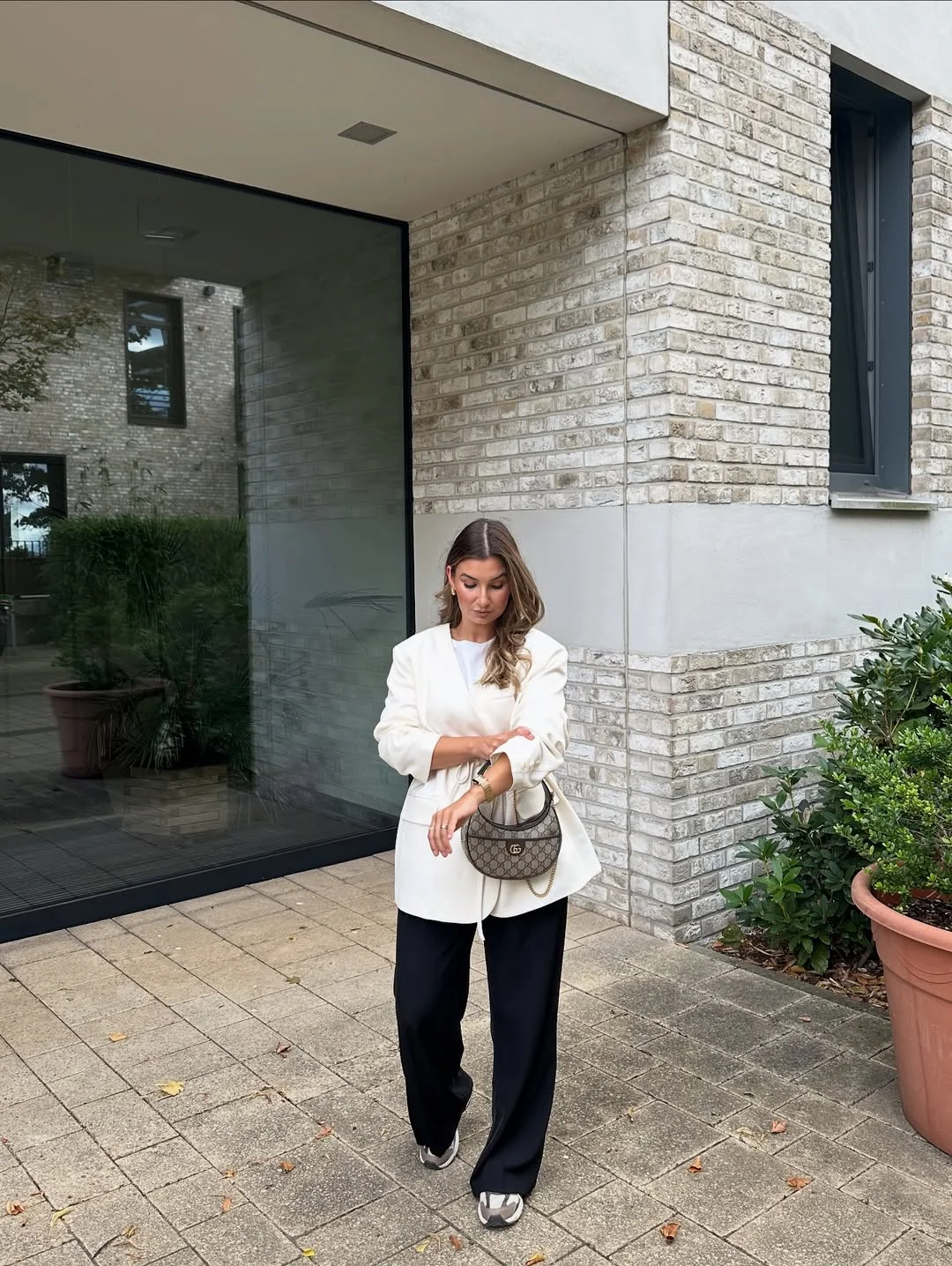 Fall blazer outfit inspo 2026 Soft Neutral Tailoring With Relaxed Trousers