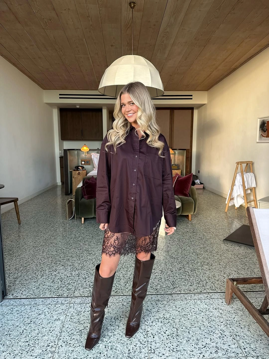 fall date night outfits 2026 Lace Details and Tall Boots Create the Perfect Autumn Romance
