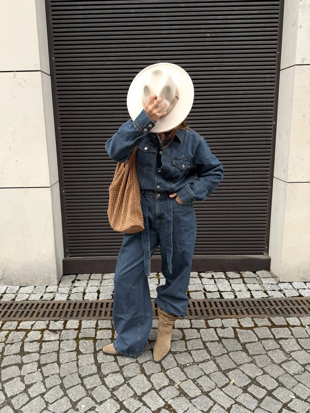 fall denim outfits for women 2026 Western-Inspired Denim Jumpsuits Are Taking Over Fall Styling