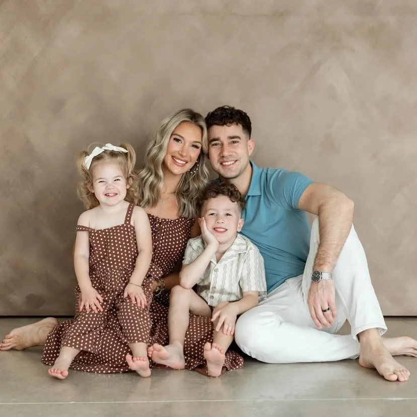 fall family picture outfits 2026 Soft Studio Neutrals with Modern Family Style