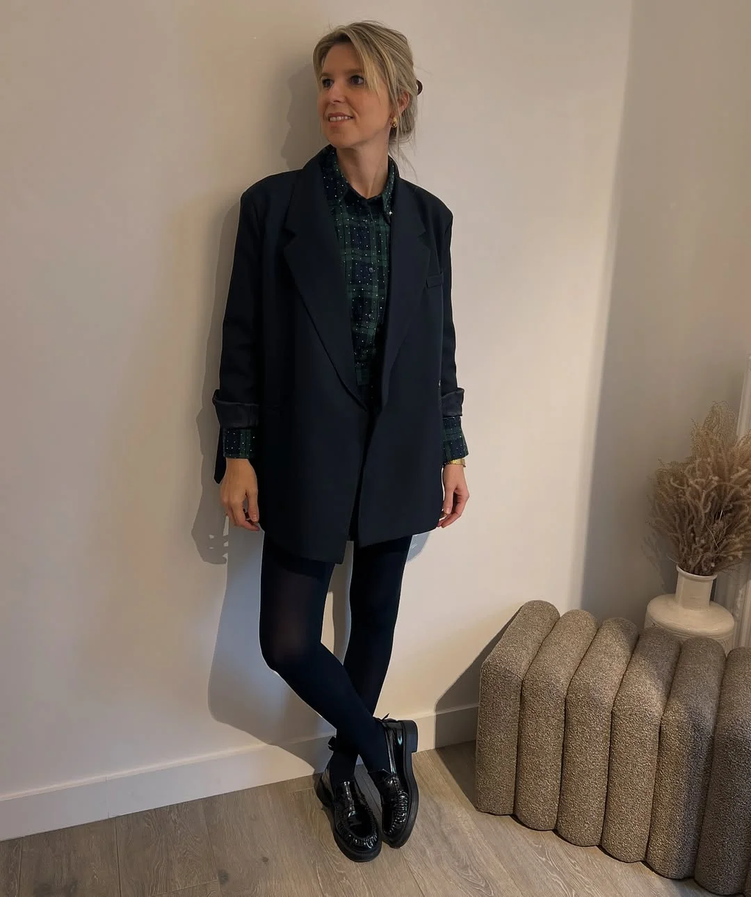 fall fashion women over 40 2026 The Updated Blazer and Tights Formula