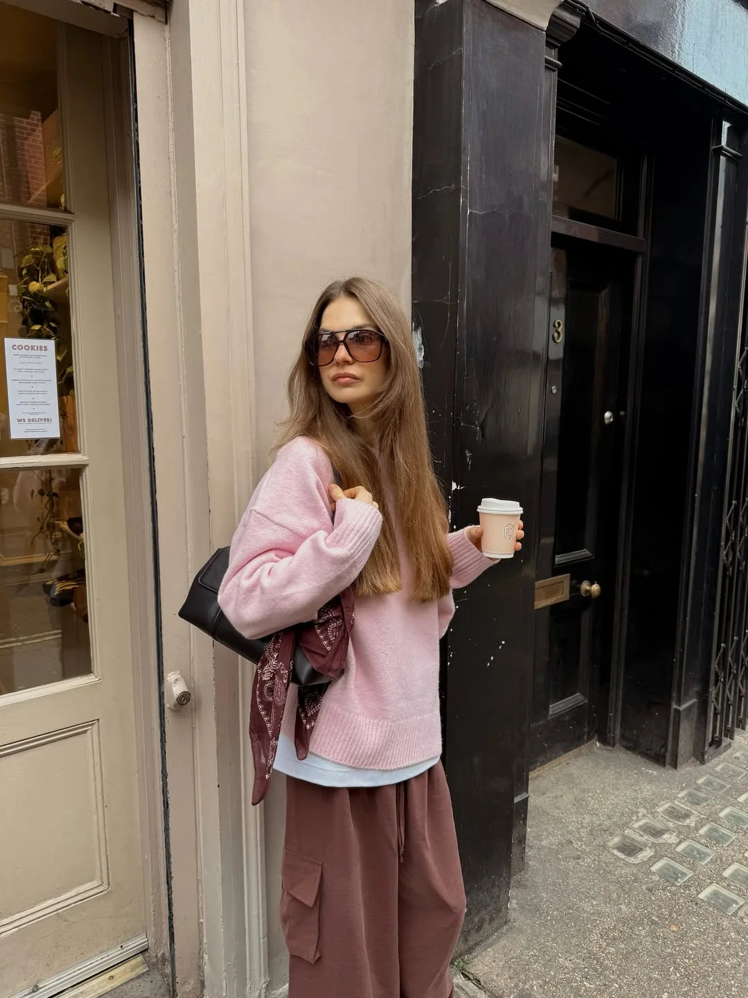 fall fashion inspiration 2026 Powder Pink Knitwear With Rich Autumn Browns