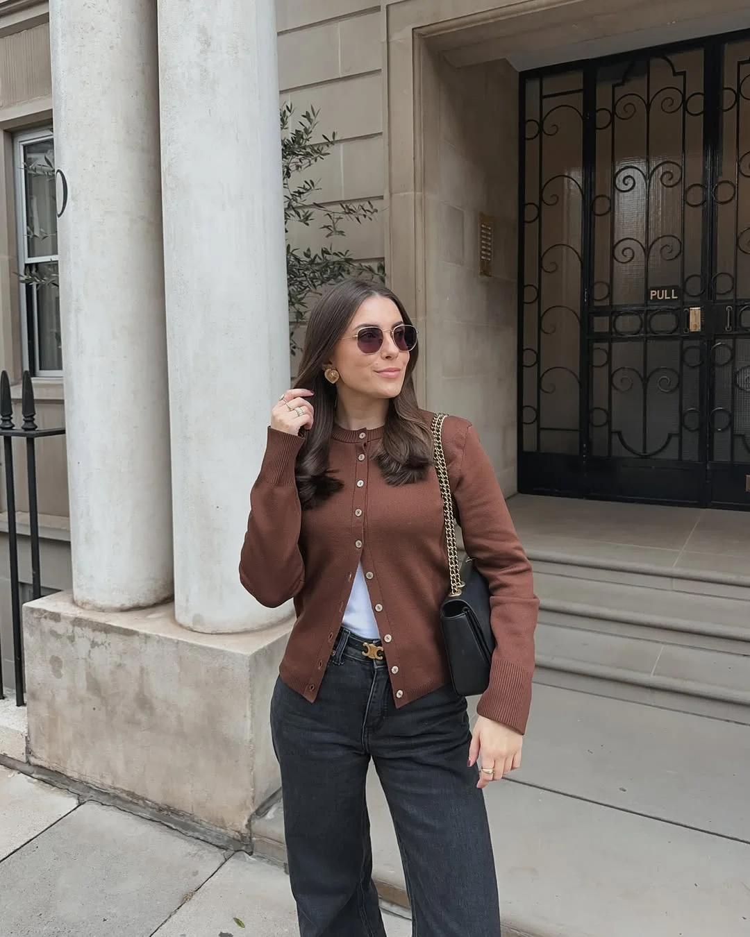 fall fashion inspiration 2026 Chocolate Cardigans And Dark Denim Are Becoming A Fall Uniform