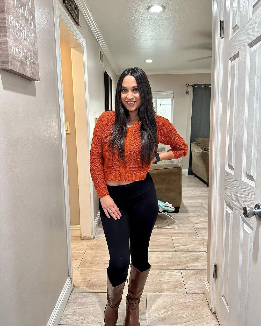fall fashion outfits 2026 Rich Rust Knits and Tall Boots for Peak Autumn