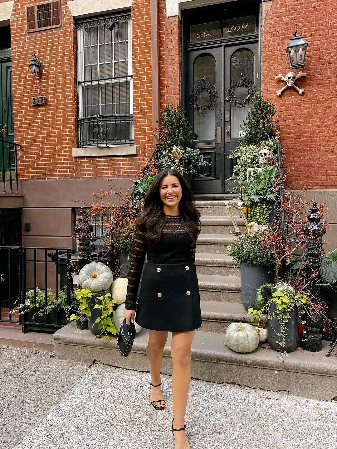 fall going out outfits 2026 Black Lace Adds Romance to Classic Autumn Dressing