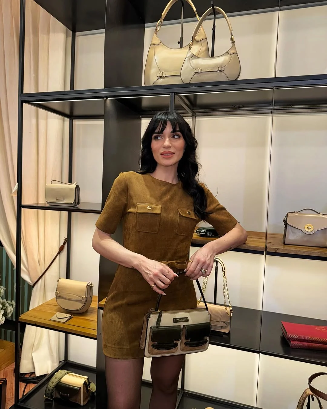 fall outfits for big busted women 2026 Chocolate Brown Mini Dress for Chic Autumn Evenings