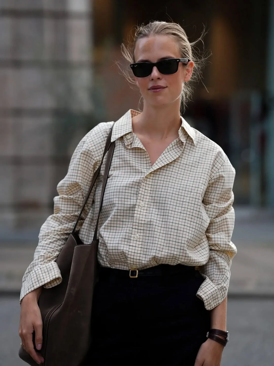 fall outfits for women in 30s style 2026 The Elevated Check Shirt and Tailored Trousers Formula