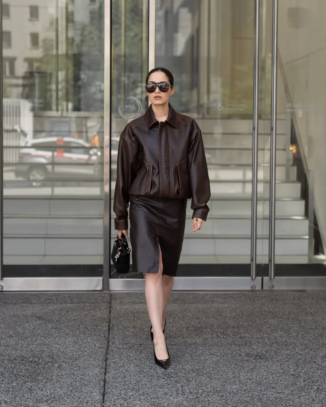 fall outfits for women in 30s style 2026 Chocolate Leather Separates That Define Fall 2026