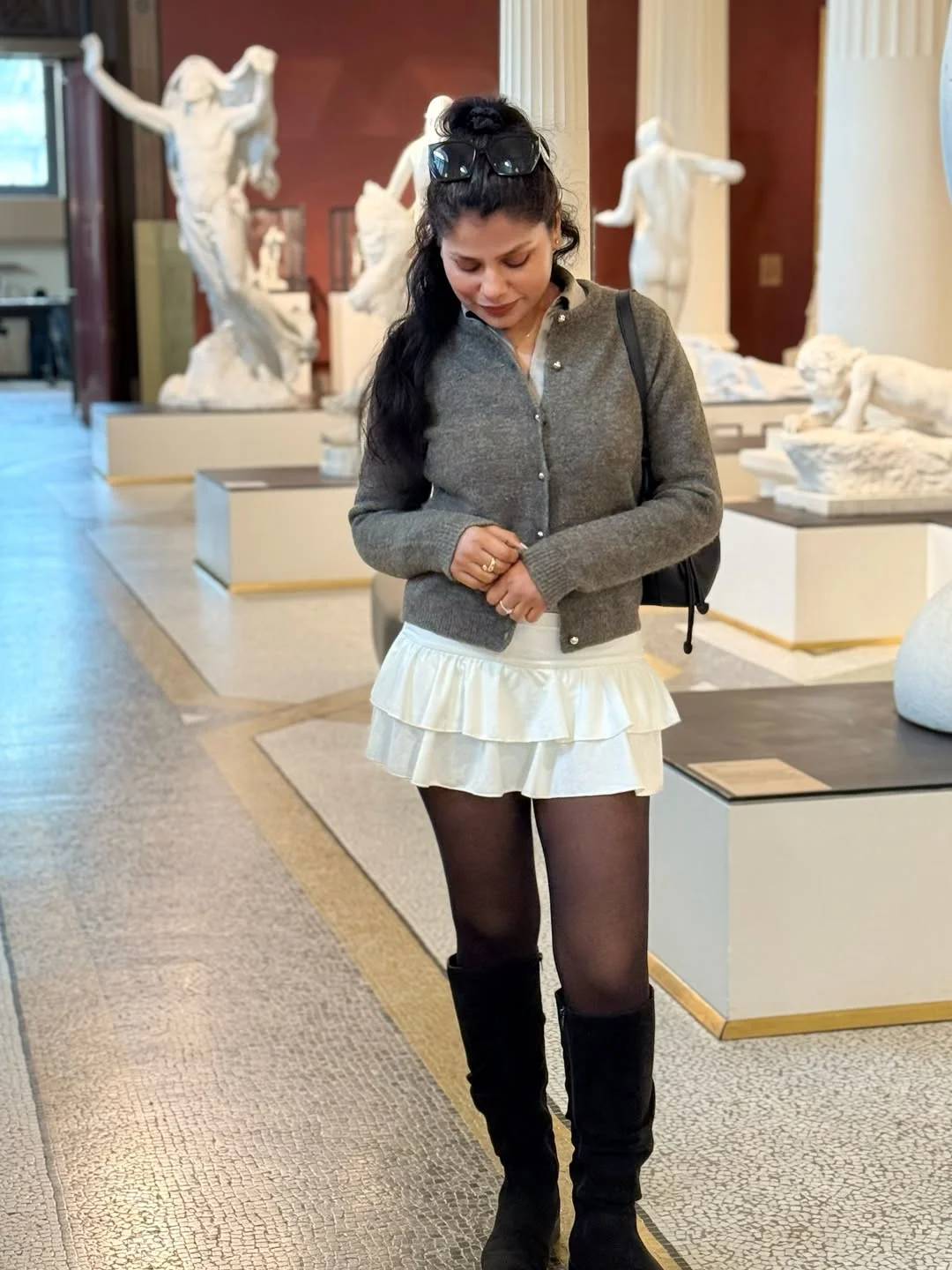 fall outfits ideas 2026 Ruffled White Skirts and Cardigans for a Modern Ballet-Inspired Look