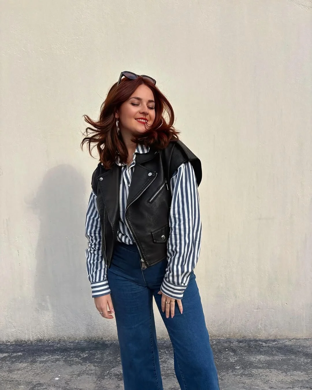 fall outfits ideas 2026 Leather Vests and Striped Shirts for Effortless Casual Style