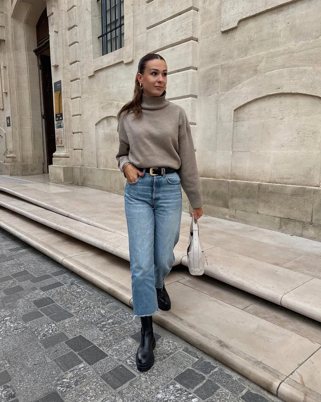 fall outfits with boots 2026 Minimalist Knitwear With Cropped Jeans and Ankle Boots