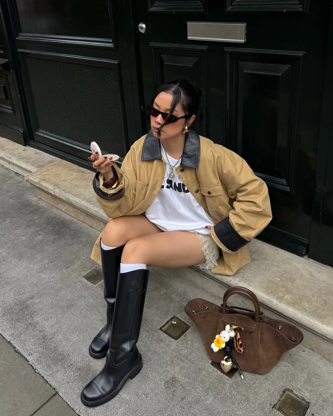 fall outfits with boots 2026 Oversized Jackets and Tall Boots With a 2000s Twist