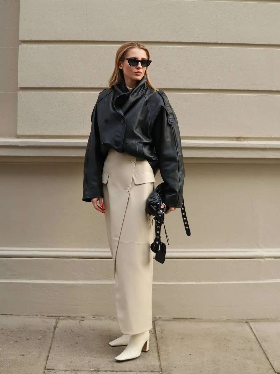 fall outfits with boots 2026 Leather Jackets and Elegant Skirts With Modern Ankle Boots