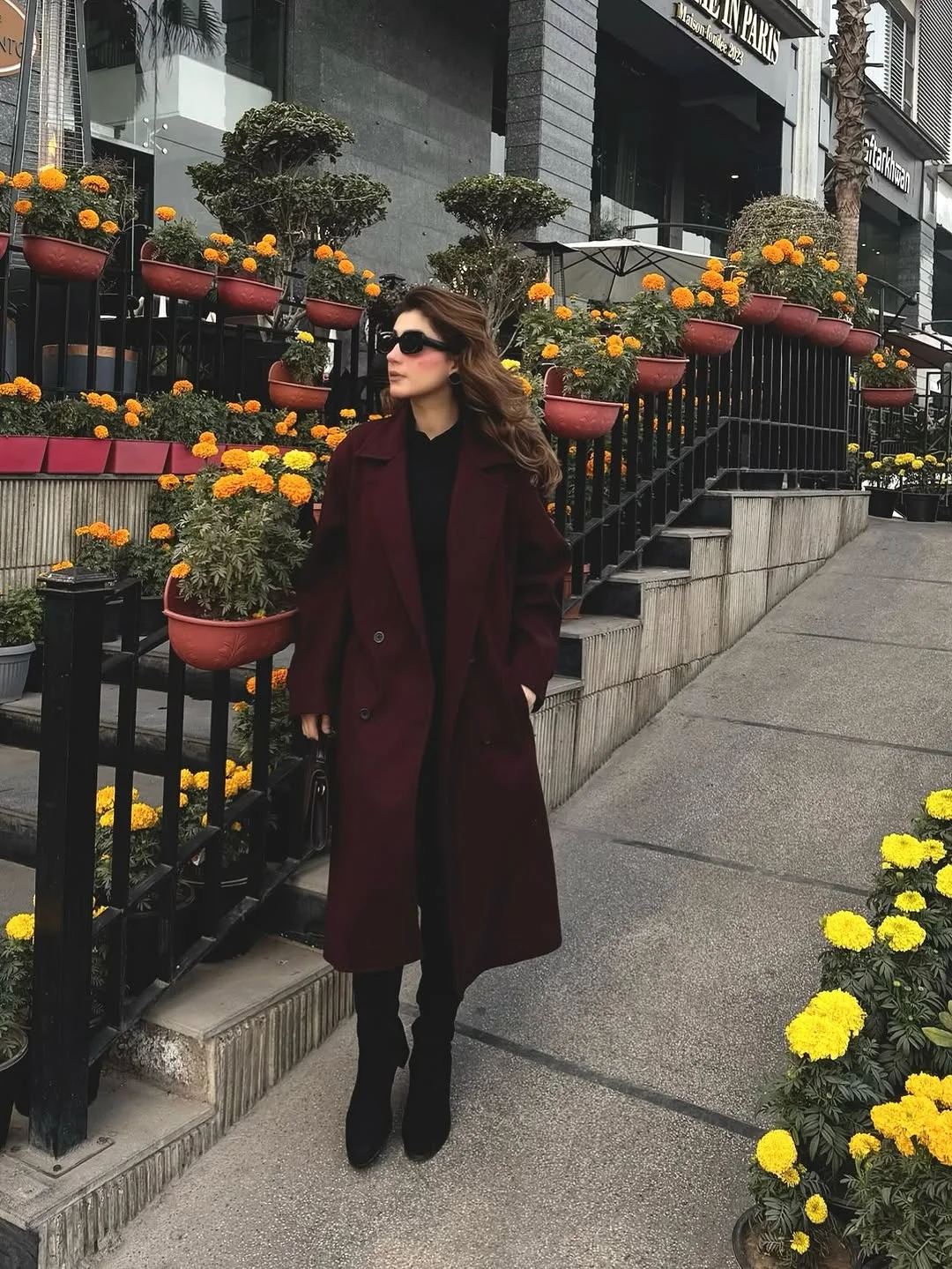 fall outfits with coat 2026 Burgundy Coats Bring Rich Autumn Color Into Everyday Dressing