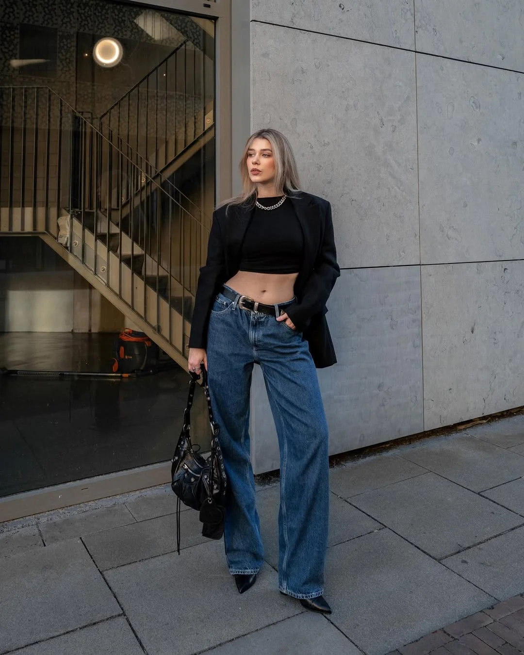 fall outfits with jeans 2026 The Black Blazer and Wide-Leg Denim Combination That Always Looks Expensive