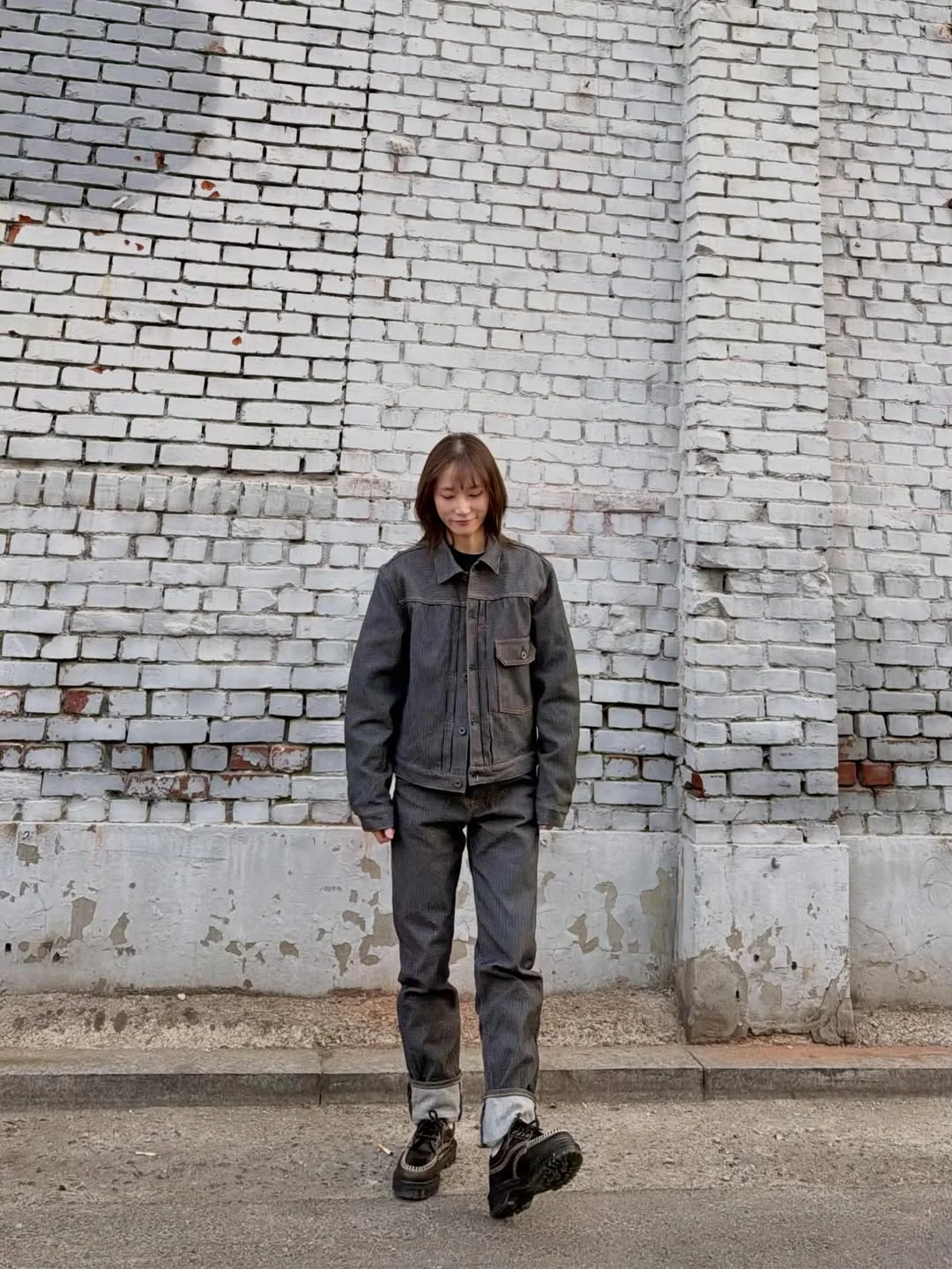 fall outfits with jeans jacket 2026 Dark Denim Workwear With a Modern Edge