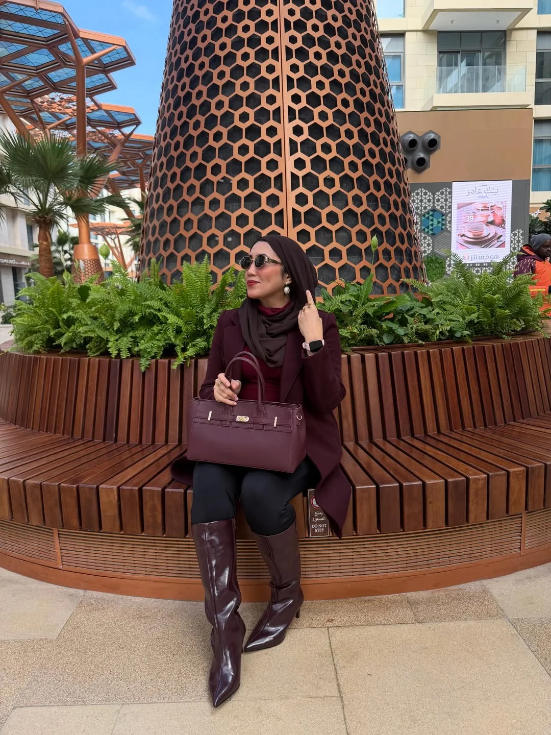 fall outfits with leggings and boots 2026 Rich Burgundy Elegance with Knee-High Boots