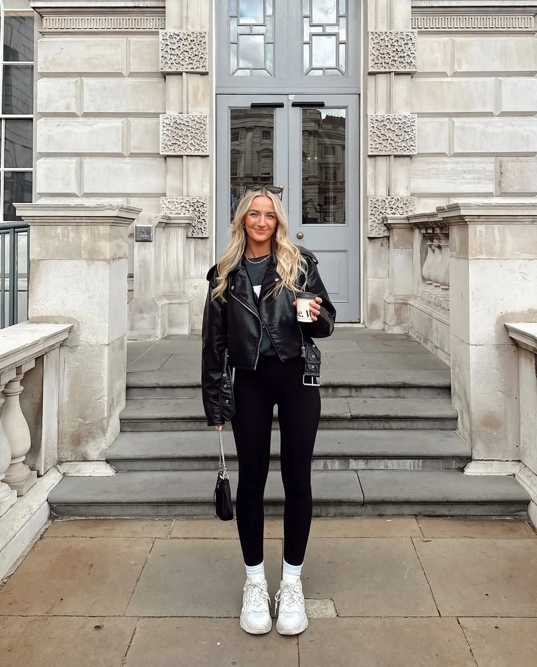 fall outfits with leggings and boots 2026 Leather Jacket and Leggings for Modern City Style