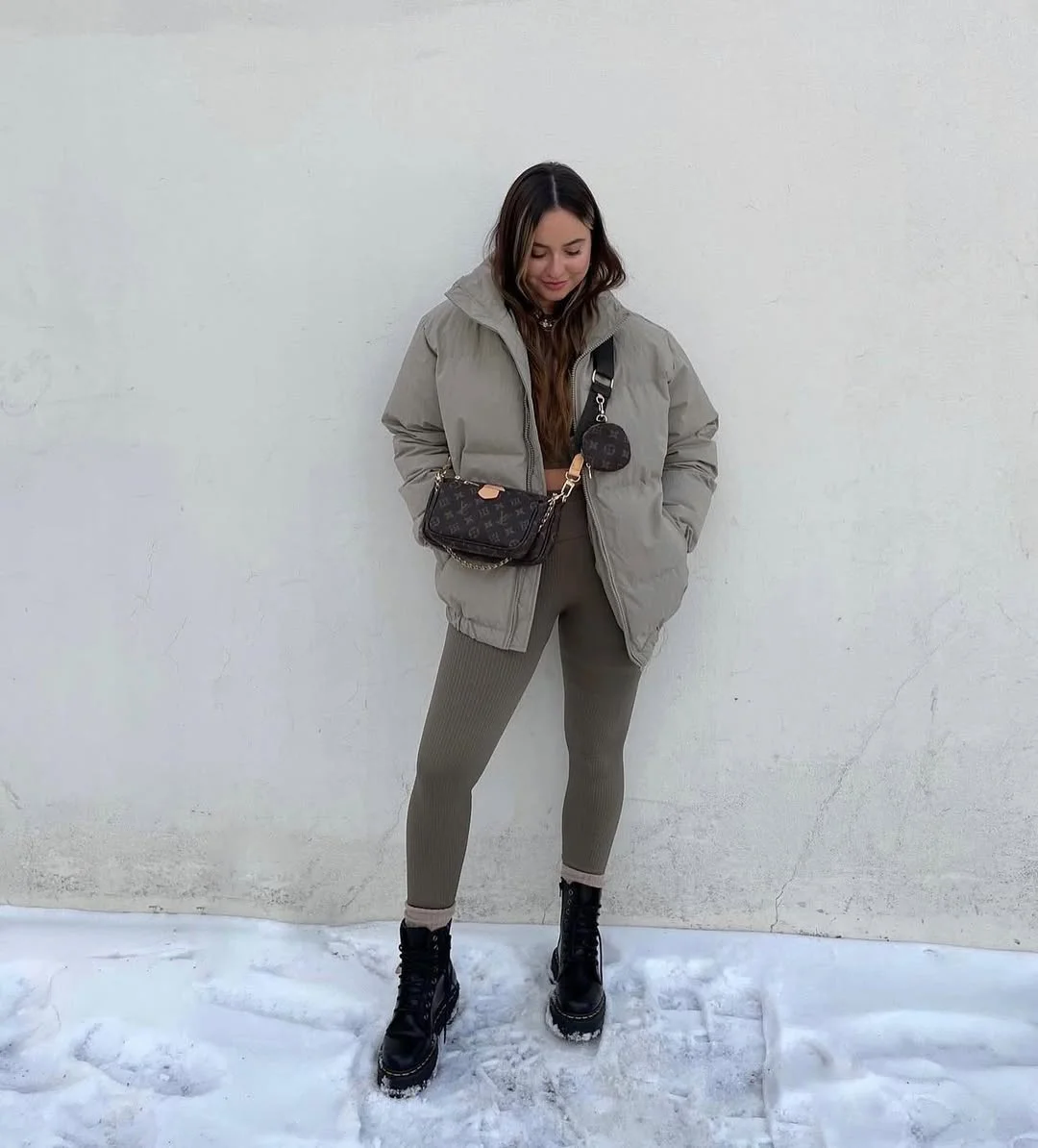 fall outfits with leggings and boots 2026 Cold Weather Comfort with Combat Boots