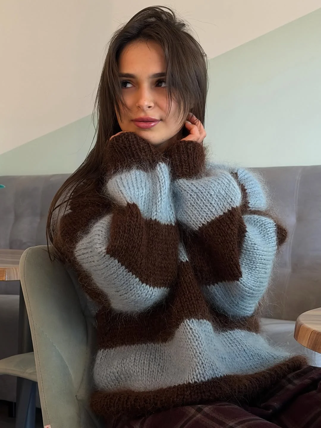 fall outfits with sweater 2026 Chocolate and Cream Stripes for a Cozy Weekend