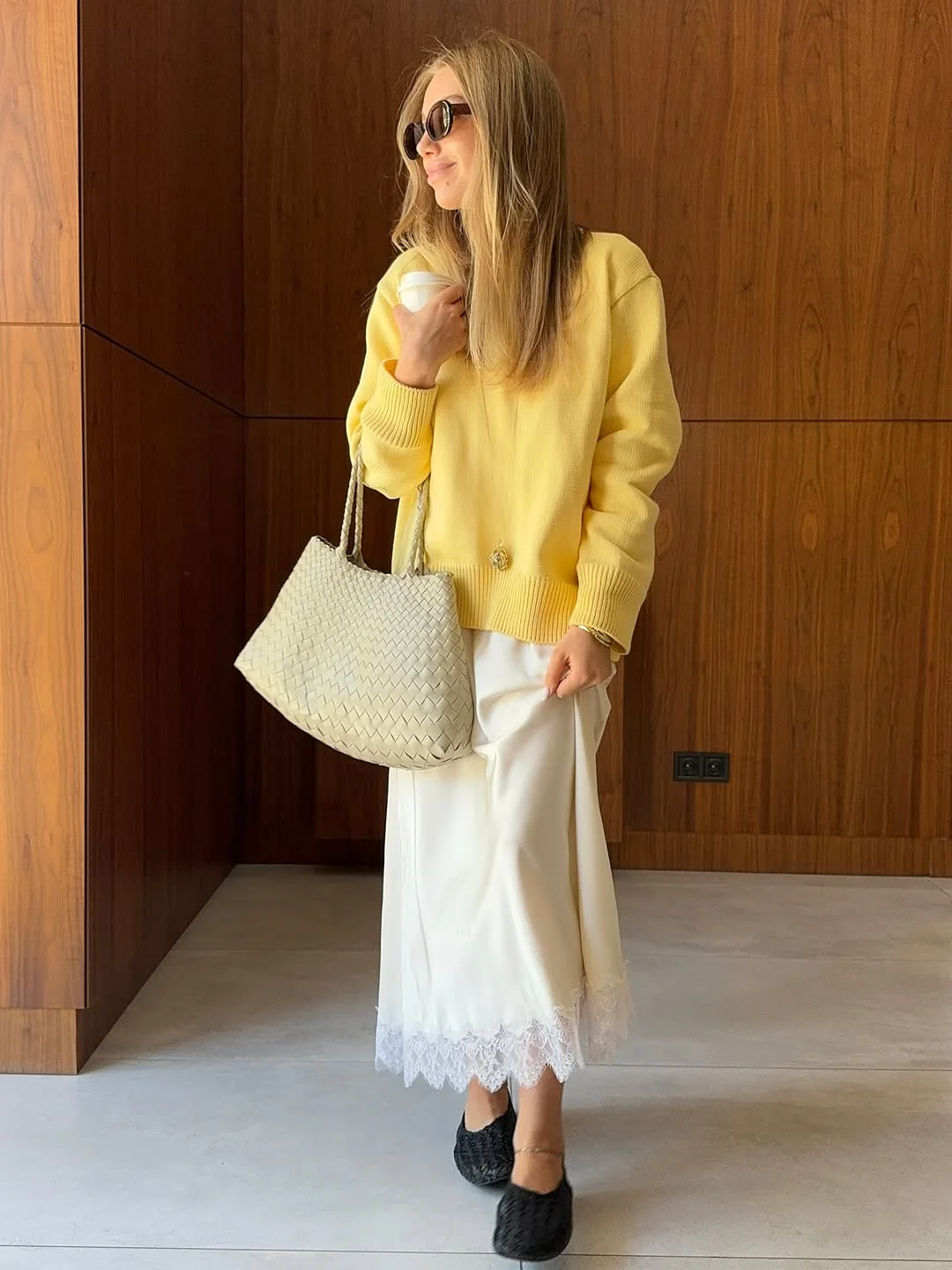 fall outfits with sweater 2026 Butter Yellow and Satin Elegance