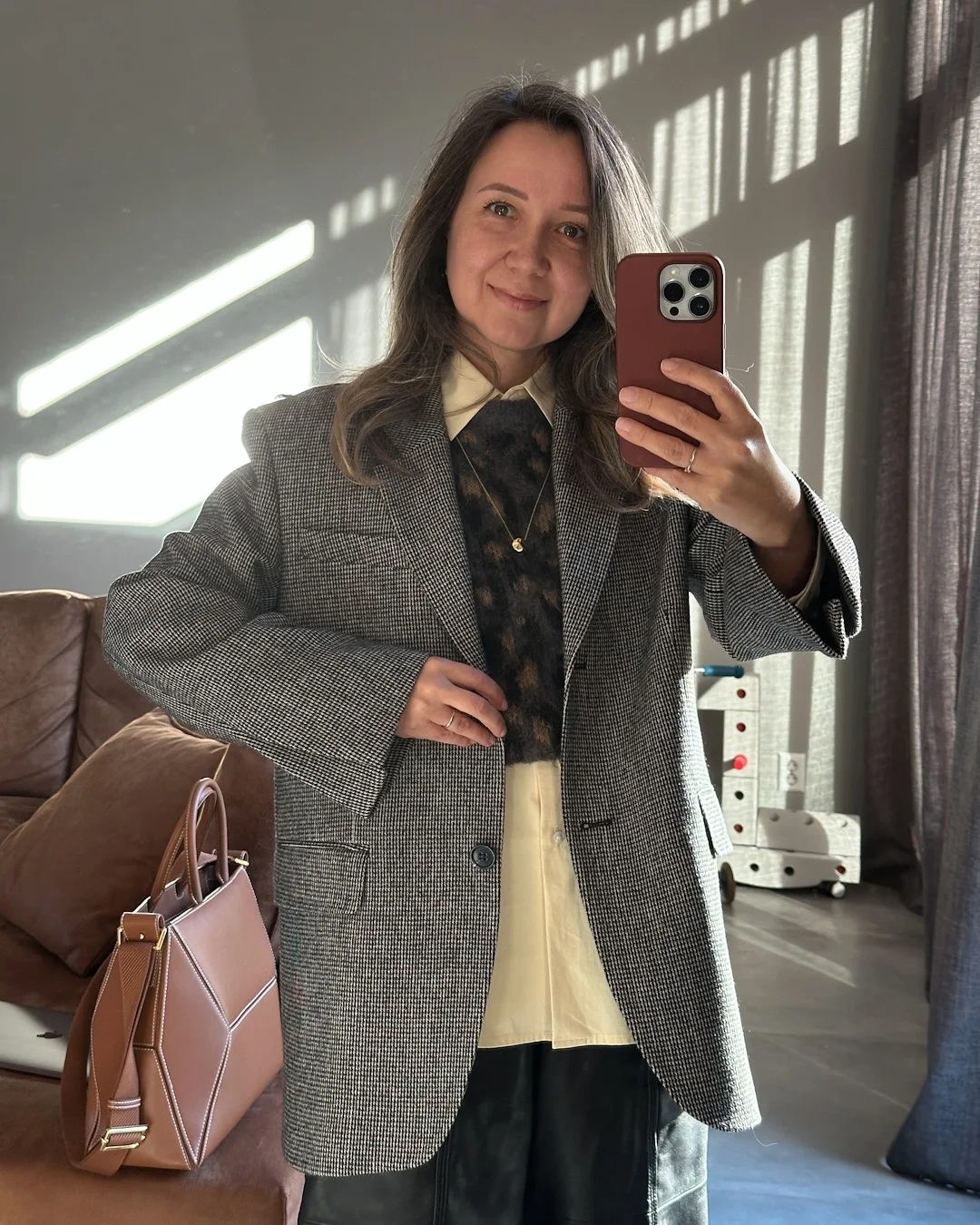 fall smart casual work outfit for women 2026 Layered Vintage-Inspired Tailoring With A Soft Academic Mood