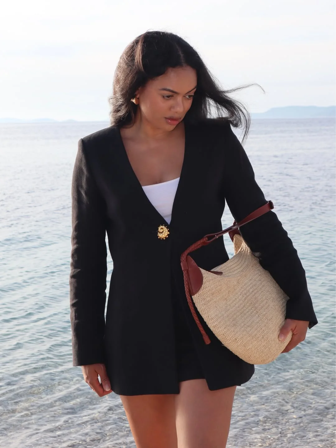 fall smart casual work outfit for women 2026 Sharp Black Blazers Styled For Warm Fall Workdays