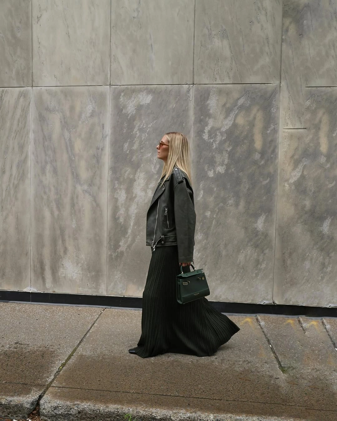 fall travel outfits 2026 Leather Jackets and Flowing Skirts Create Beautiful Contrast