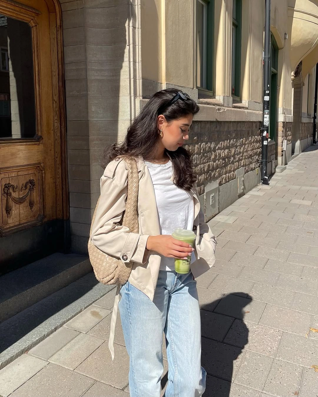 fall travel outfits 2026 Relaxed Denim with a Tailored Twist