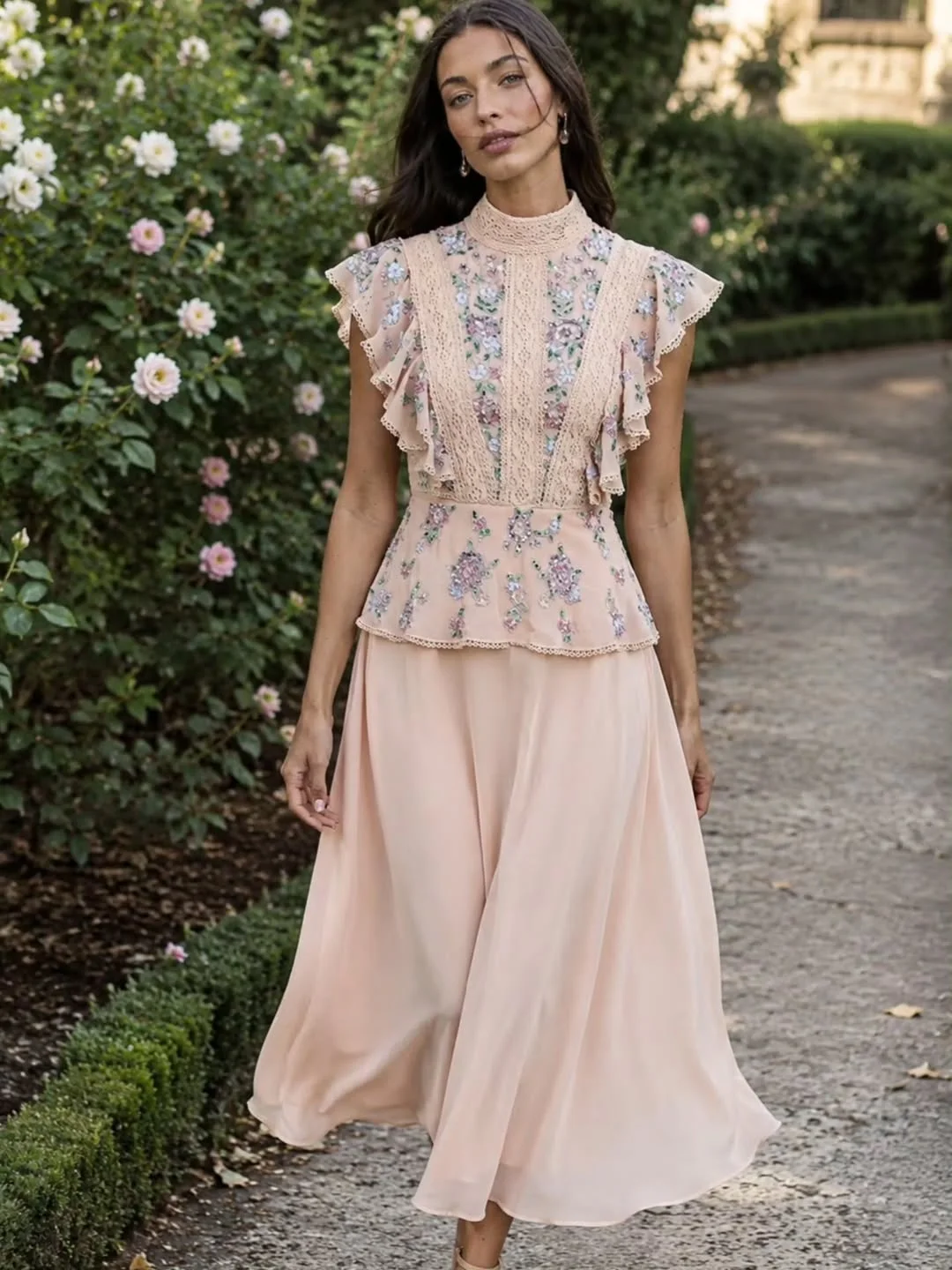 fall wedding guest dress 2026 Vintage Blush Romance For September Garden Weddings