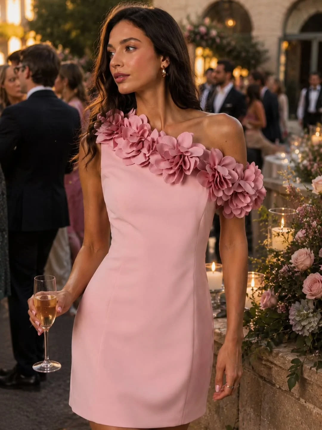 fall wedding guest dress 2026 Statement Floral Necklines For Modern Cocktail Receptions
