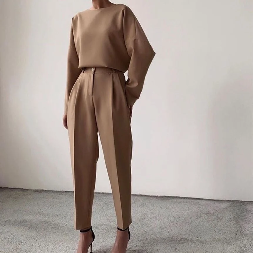 fall work outfits 2026 Minimalist Camel Tailoring For A Polished Workday
