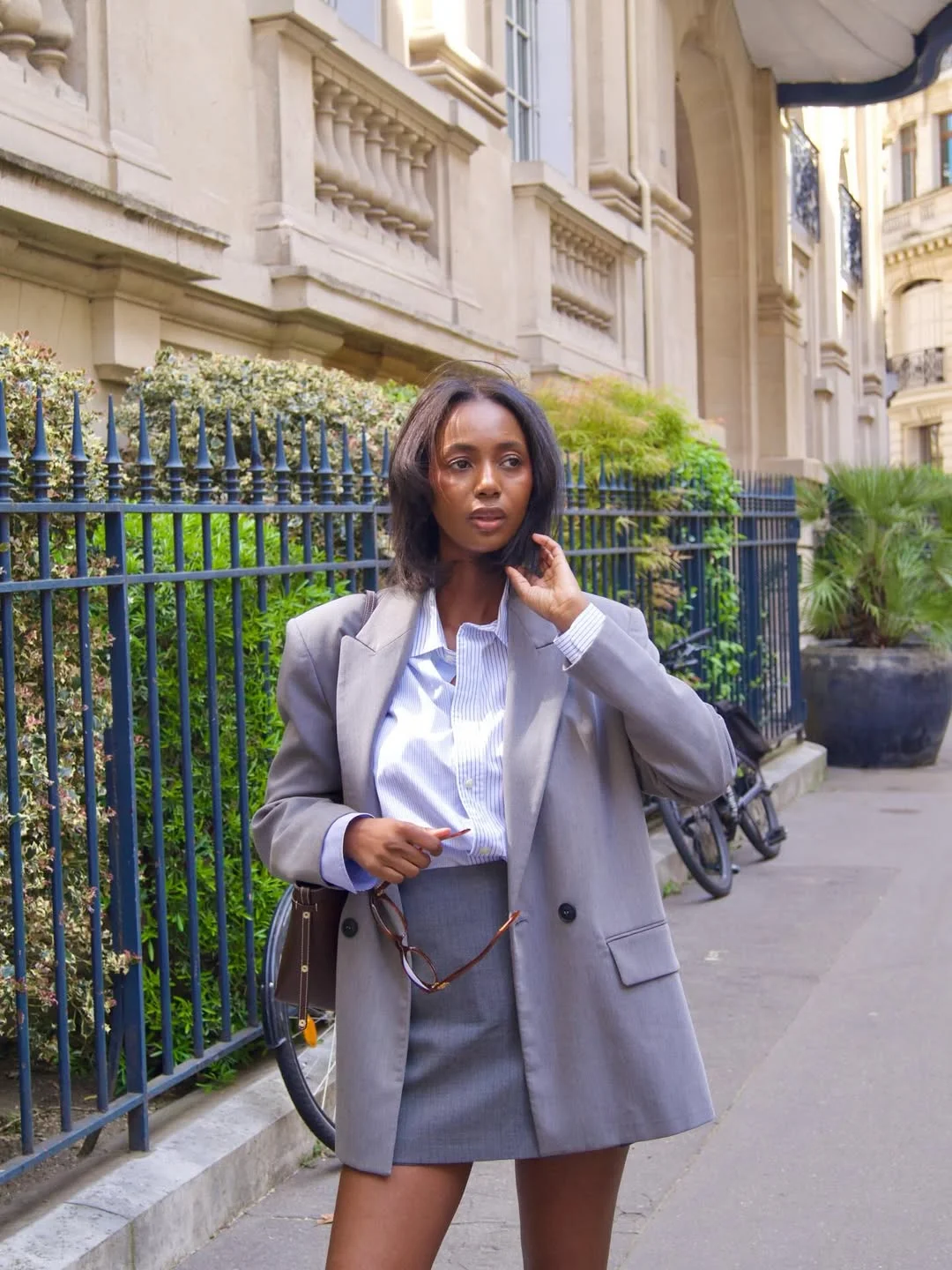 fall work outfits 2026 Oversized Blazer And Mini Skirt Power Dressing